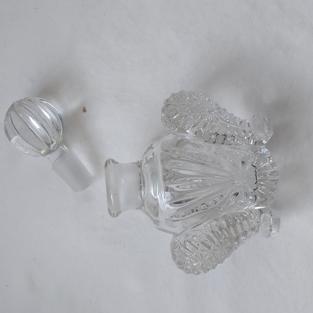 Vintage imperial glass perfume bottle cut crystal Art deco art nouveau - Picture 13 of 13